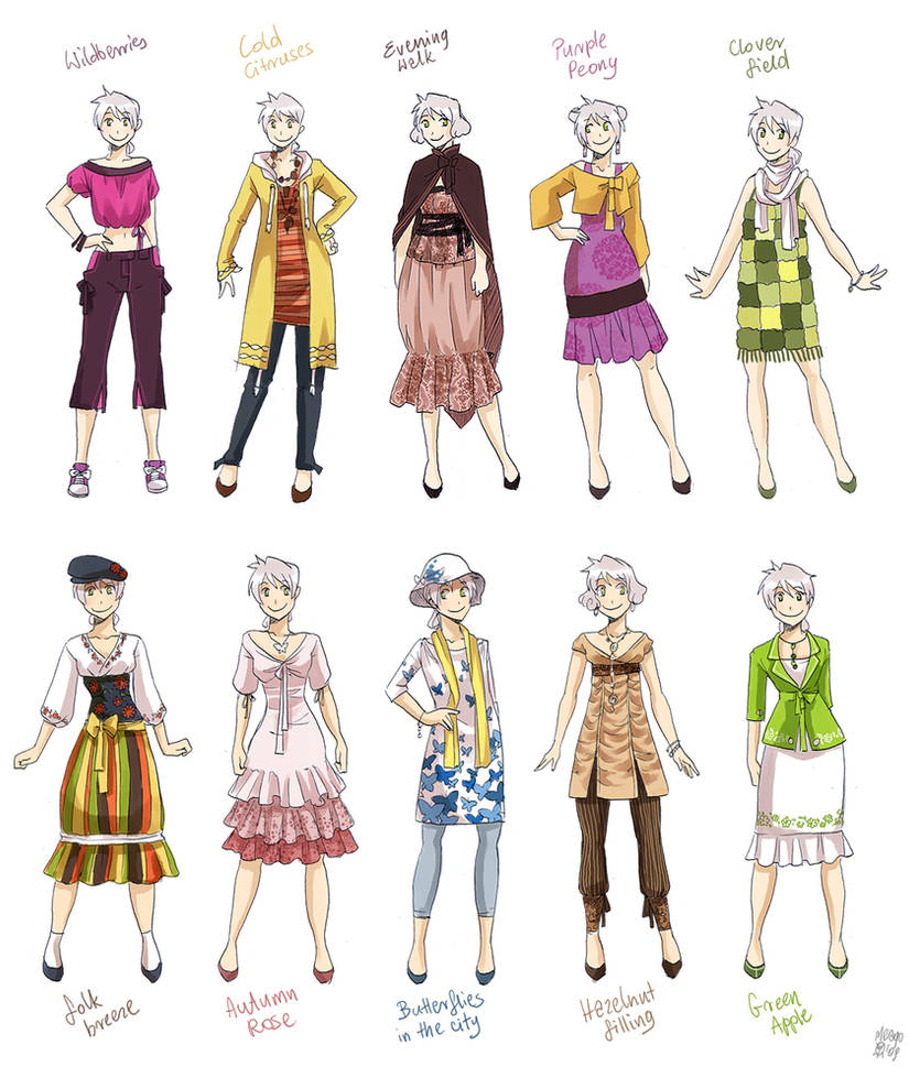 Various female clothes 4 by meago on DeviantArt