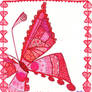 Red-pink Butterfly