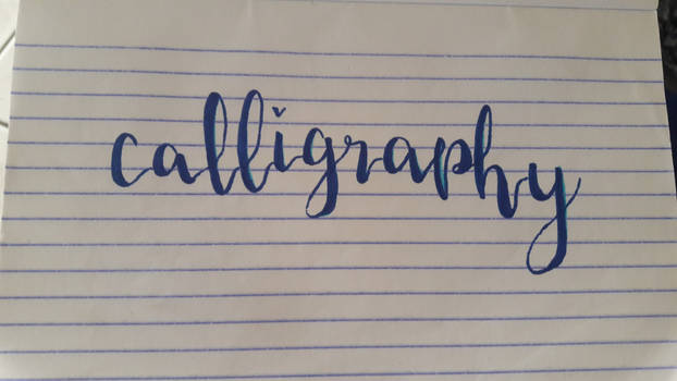 I do calligraphy