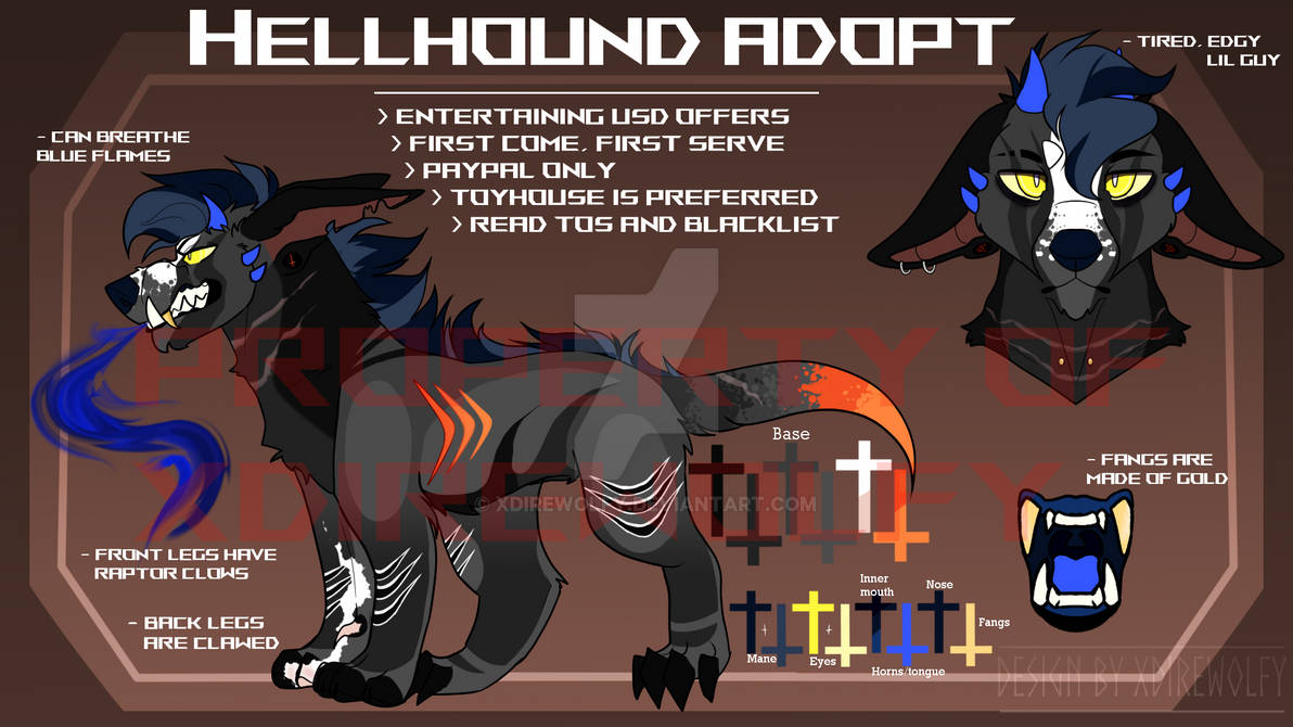 Hellhound Types Hellhound Adopt - Open by xDirewolfy on DeviantArt