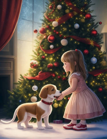 Christmas Wishes:  Little Girl and Her Best Friend