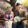 Romantic Feelings - Old Couple in Park