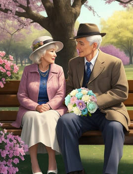 Romantic Feelings - Old Couple in Park