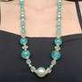Beaded Necklace Light Ocean Colors