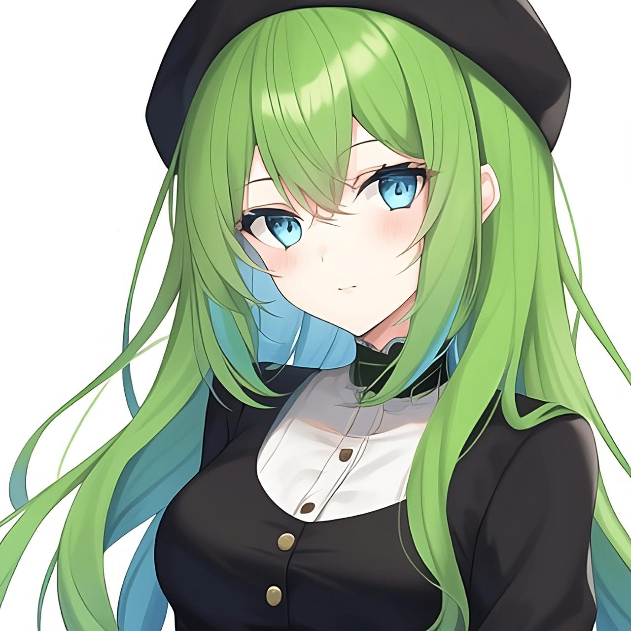 Anime Girl With Green Hair And Blue Eyes anime-girl-with-green-hair-and-blue-eyes