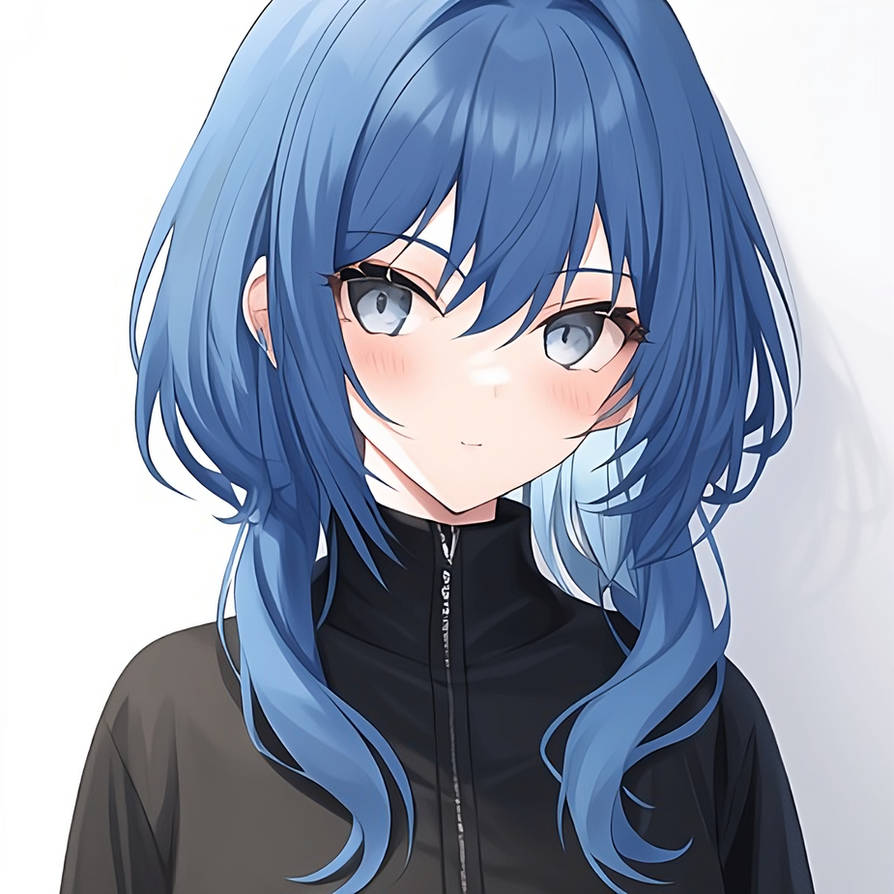 Blue Anime Girl Hair  Blue anime, Anime girl, Girl hairstyles
