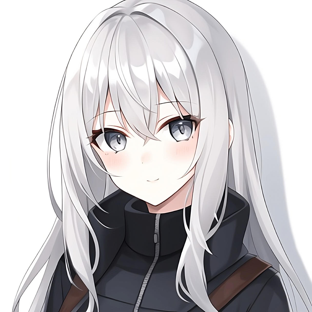 Anime Girl With Silver Hair And Silver Eyes