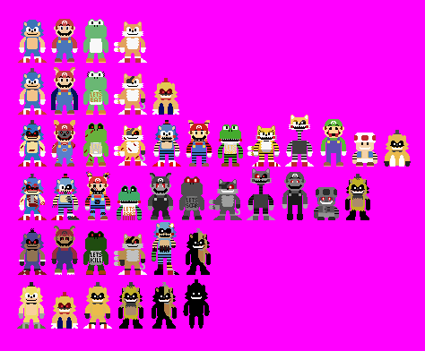 Fnas Custom Sprites redrawn + non clone characters by MANIAKGAMES on ...