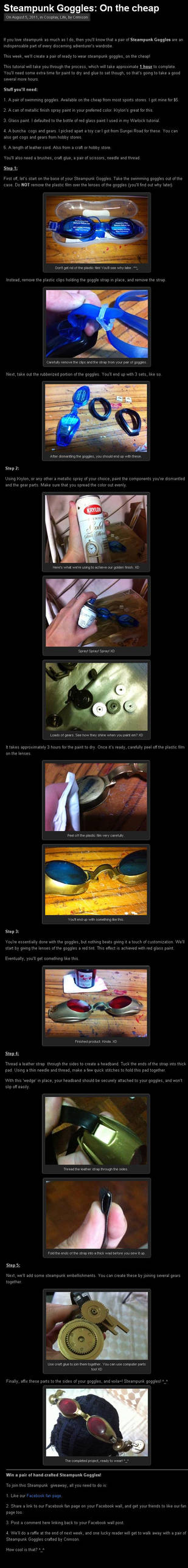 Steampunk Goggles Tutorial by Crimson-Shirou