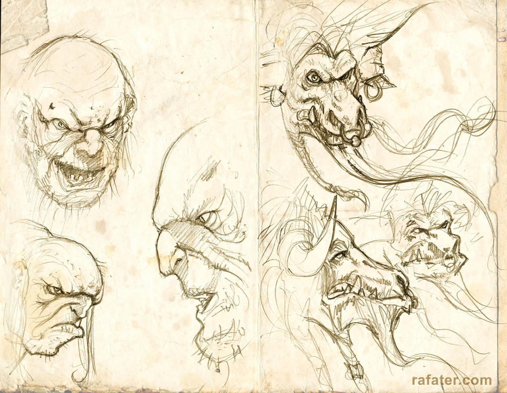 Trolls and Minotaurs sketches