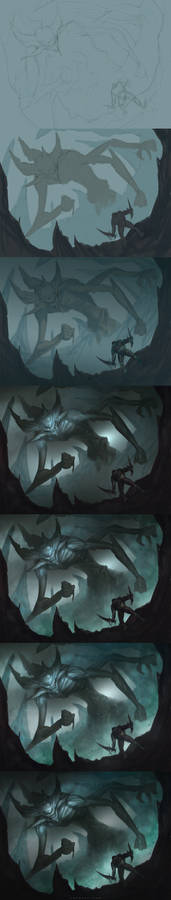 Speedpainting: Fog demon step by step