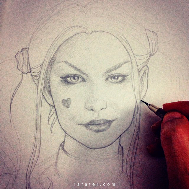 Margot Robbie as Harley Quinn WIP by rafater