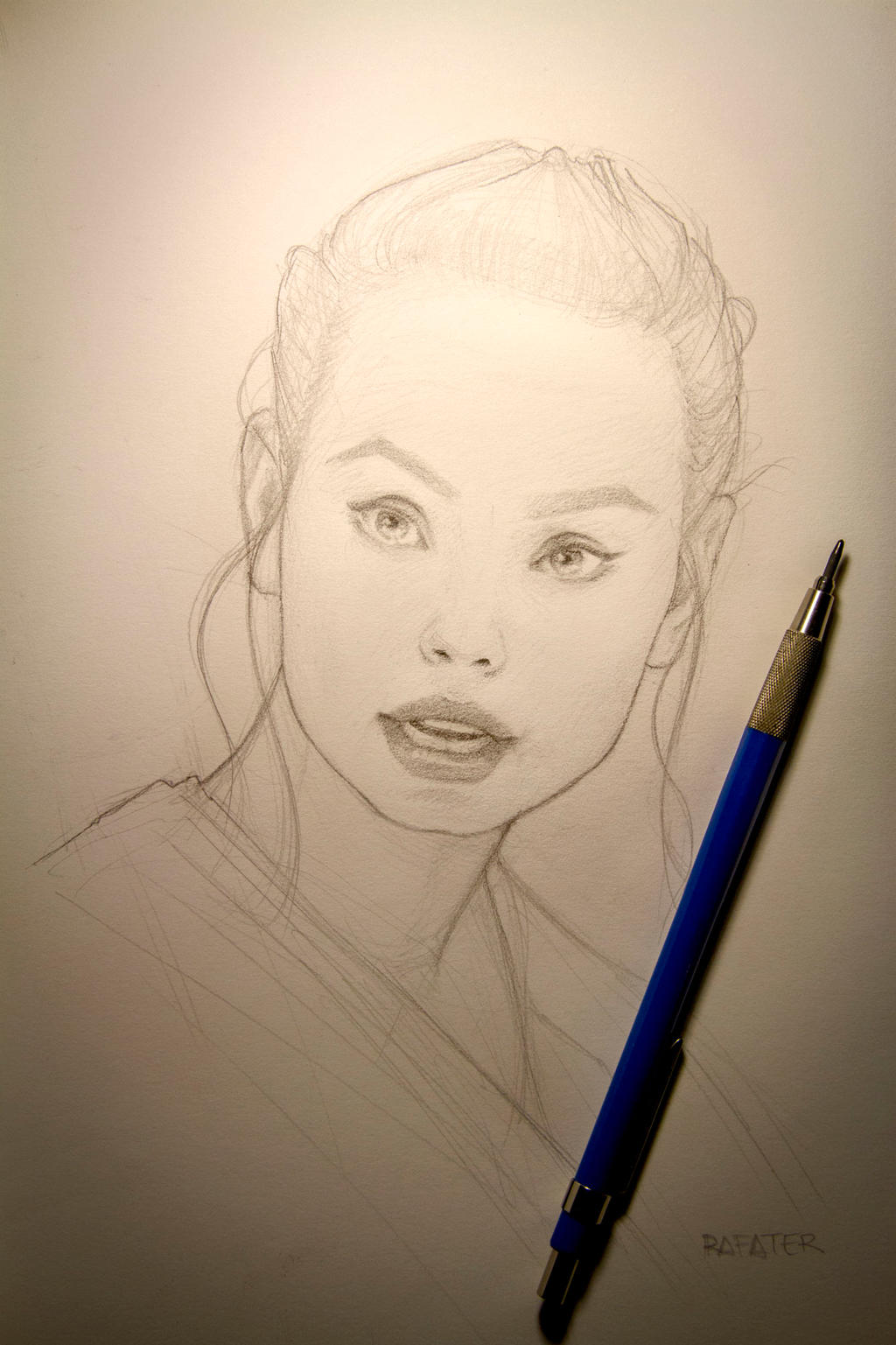rey star wars by rafater