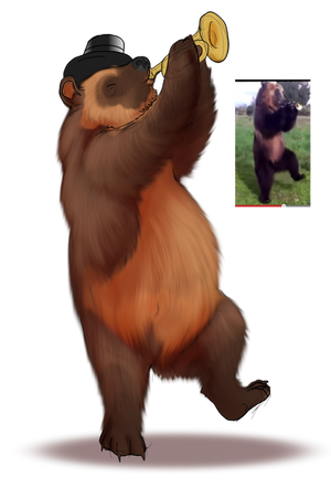 Trumpet Bear by vcubestudios Trumpet Bear by vcubestudios
