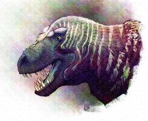 Paleo-Art: T Rex Bust by vcubestudios