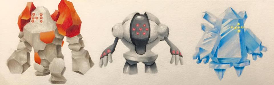 Regigigas, Regice, Regirock, and Registeel by Dragonfirejump on DeviantArt