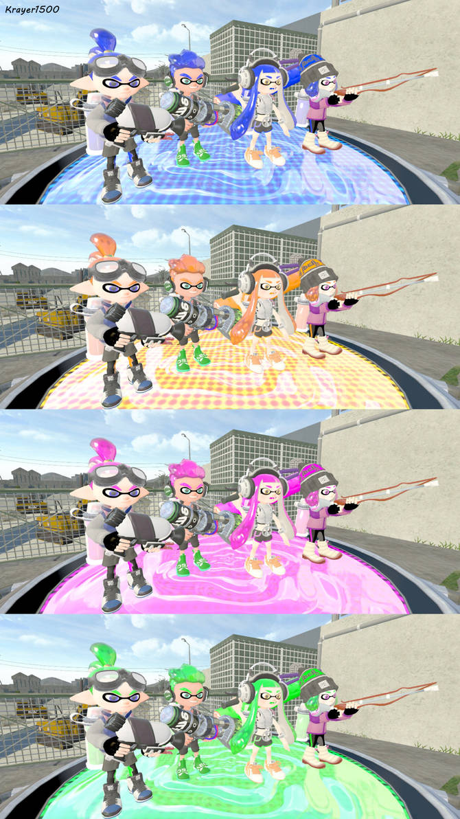 Splatoon Color Diffrence Ready for Combat (Color Variants) by Krayer1500 on DeviantArt