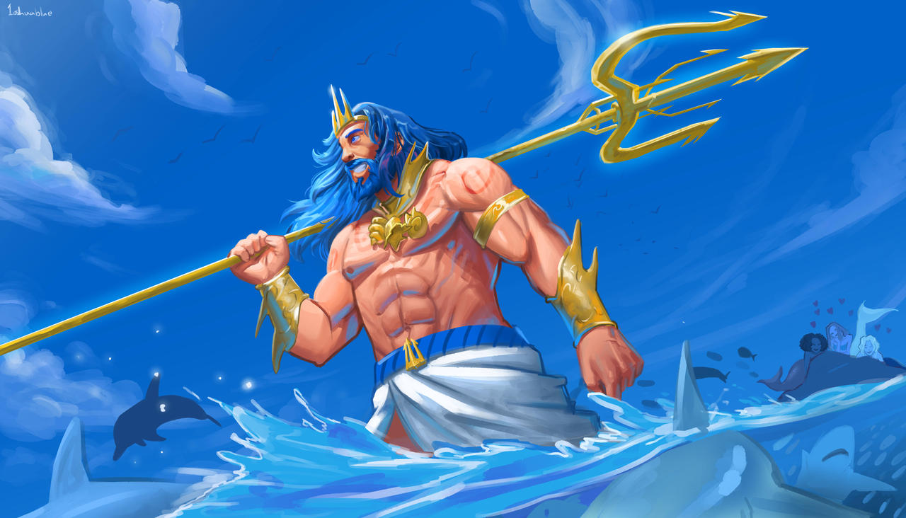 Poseidon's a catch by JoshuaBlue on DeviantArt
