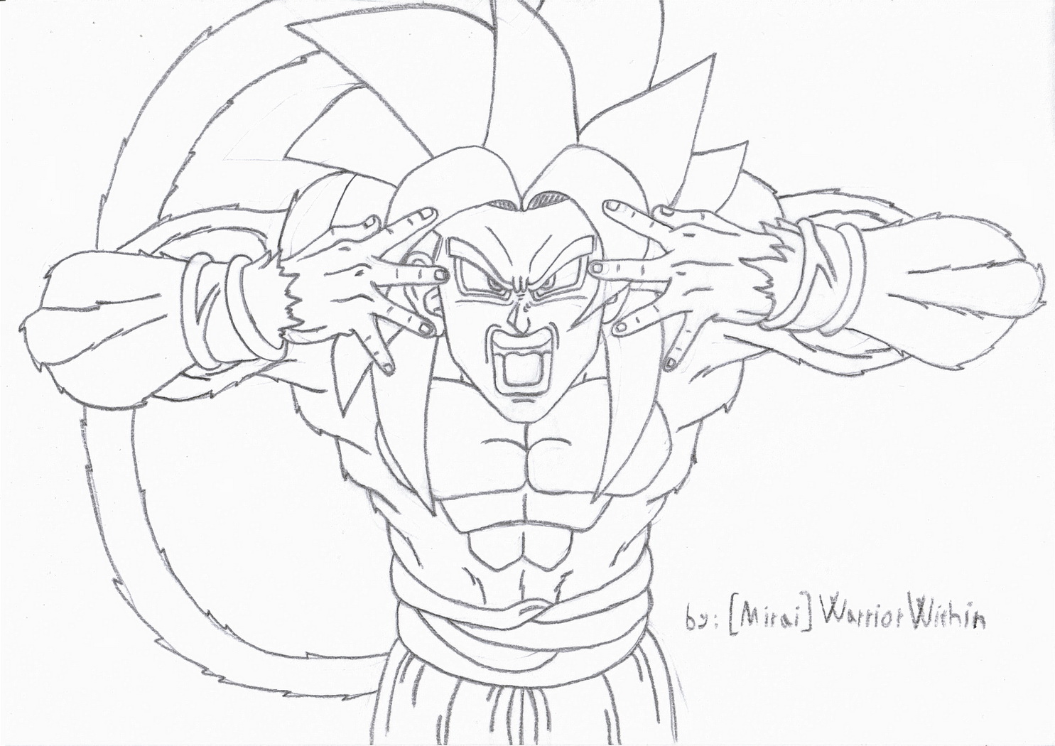 Goku SSJ4!! #goku #ssj #desenho #drawing #dragonball