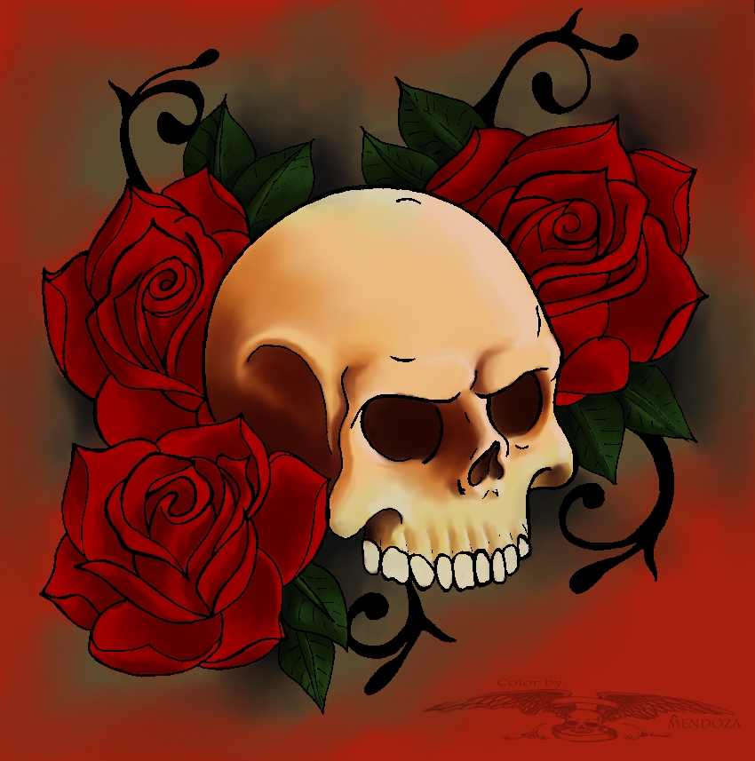 Skull+Roses