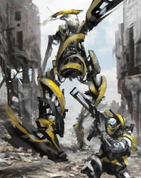 Pymous Yellow Walker in Ruins