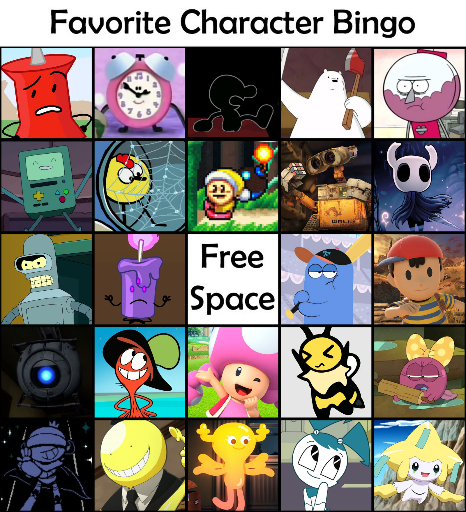 Favorite Character Bingo by Platinum Comet on DeviantArt Favorite Character Bingo by Platinum Comet on DeviantArt