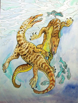 Nothosaurus watercolor