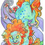 foo dog watercolor