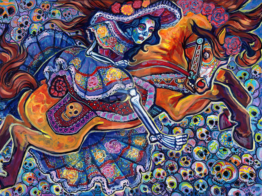 Day of the Dead Riders #1 by jupiterjenny on DeviantArt