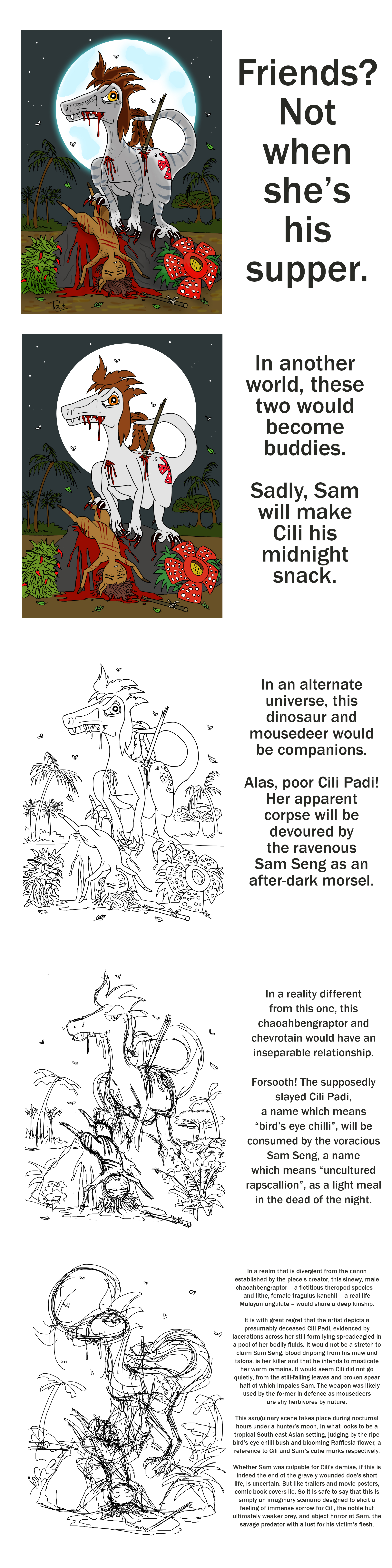 Increasingly Verbose meme of The Bad Dinosaur