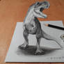 Drawing a 3D T-Rex, high resolution