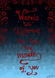 words were diferent when they lived inside of you