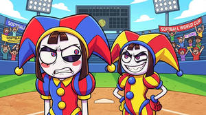 Pomni and Evil Pomni