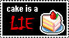 cake is a lie stamp by mooseyfategirl