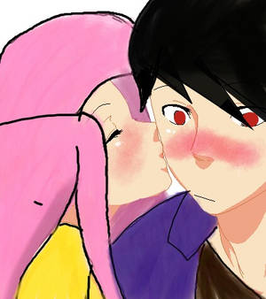 kiss on the cheek Fluttercord anime