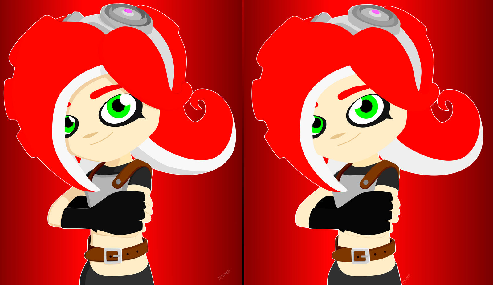 Splatoon - Octoling girl with and without shadows by DJUMD on DeviantArt