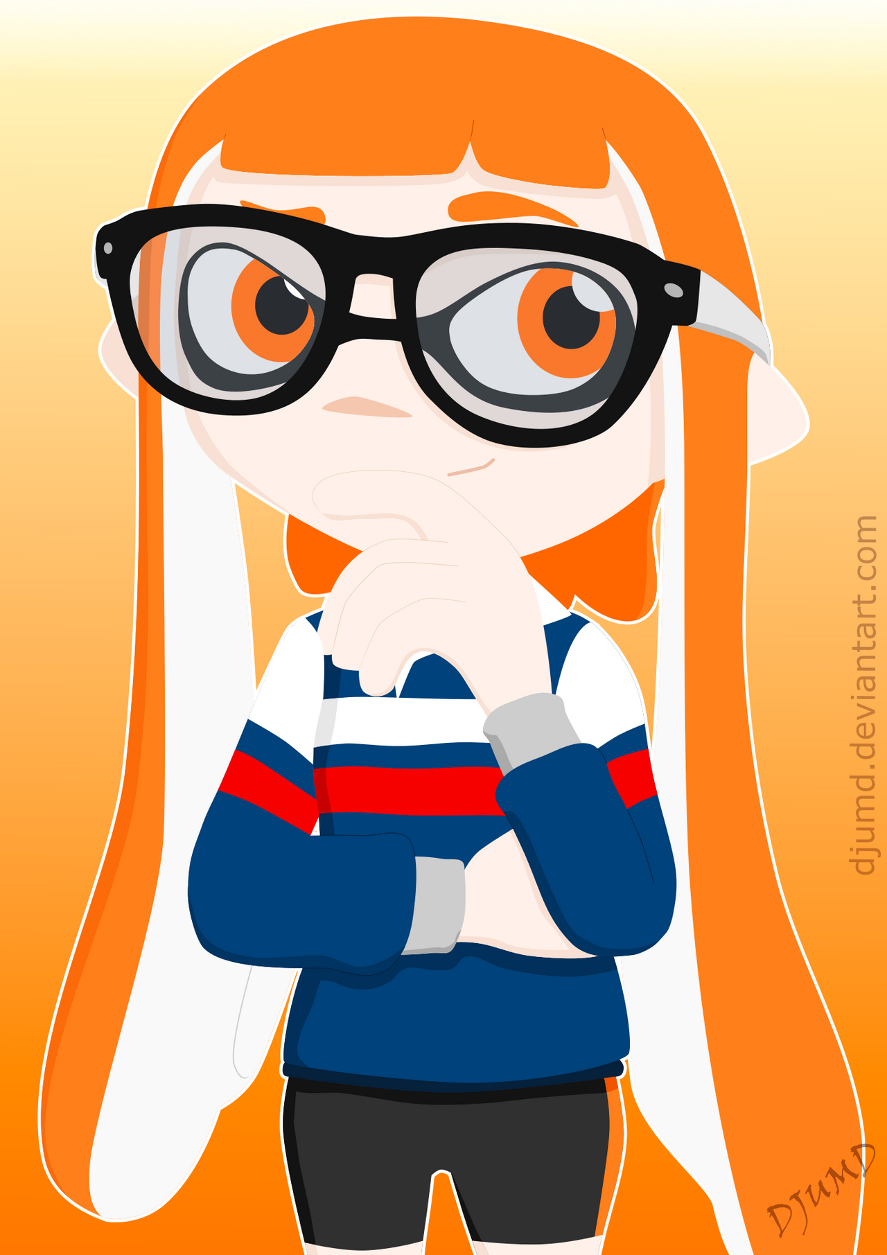 Splatoon - Inkling Girl Orange (2K) by DJUMD on DeviantArt