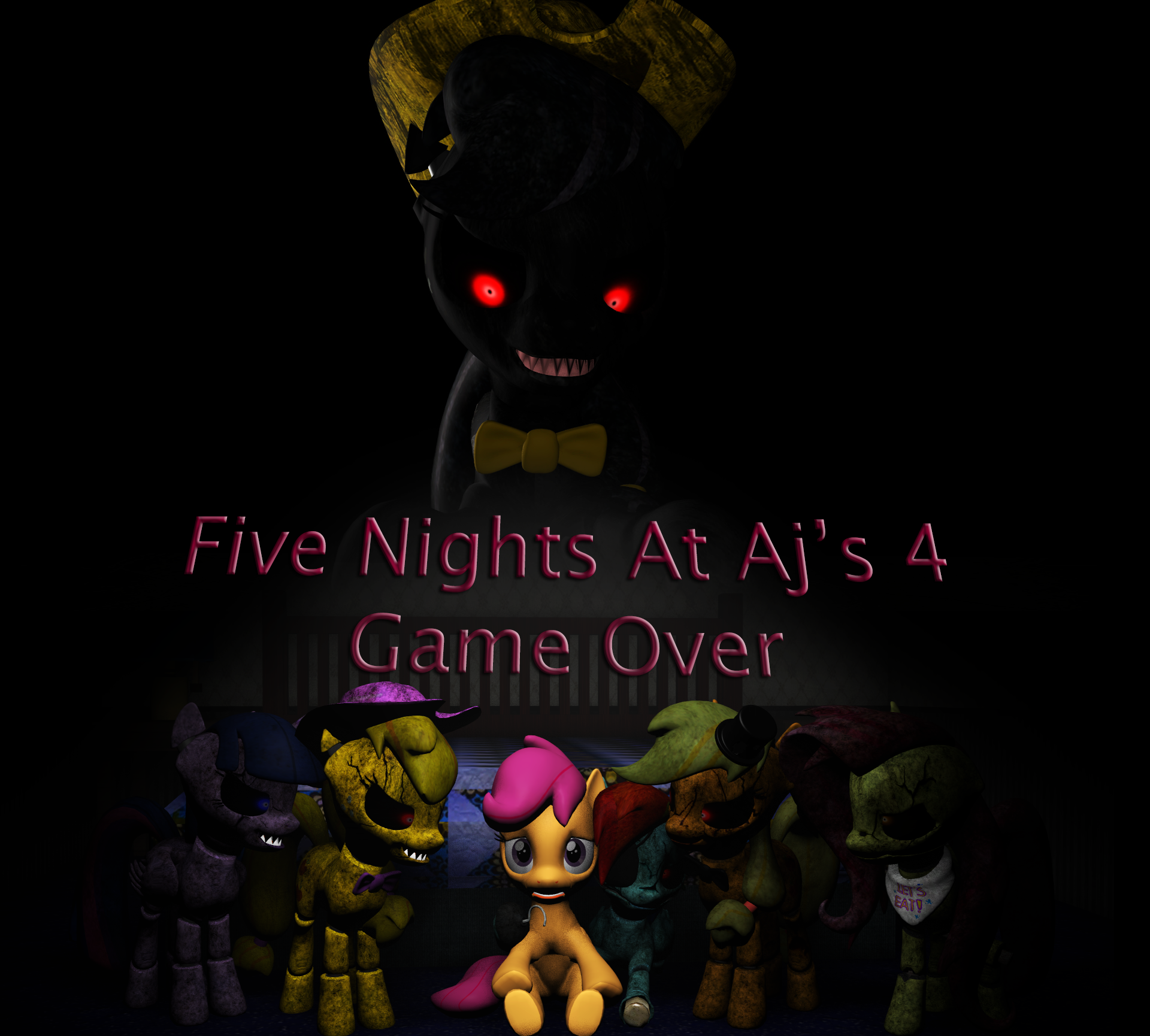 Игра фнаф песня. Five Nights at AJ'S 4. Five Nights at Pinkie's 4. Гейм овер ФНАФ. Five Nights at AJ'S.