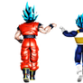 Friendship and rivalry (SSJ Blue Version)