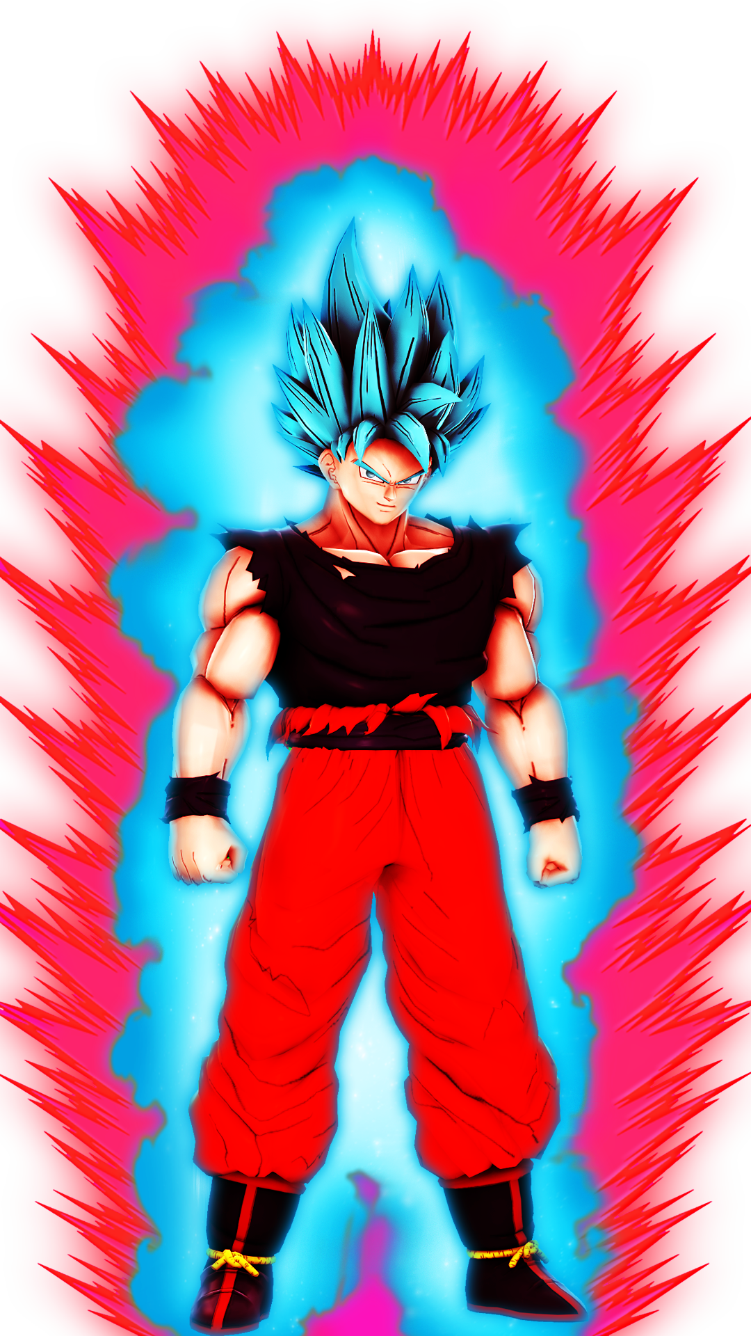 Goku super saiyan Blue kaioken by BardockSonic on DeviantArt