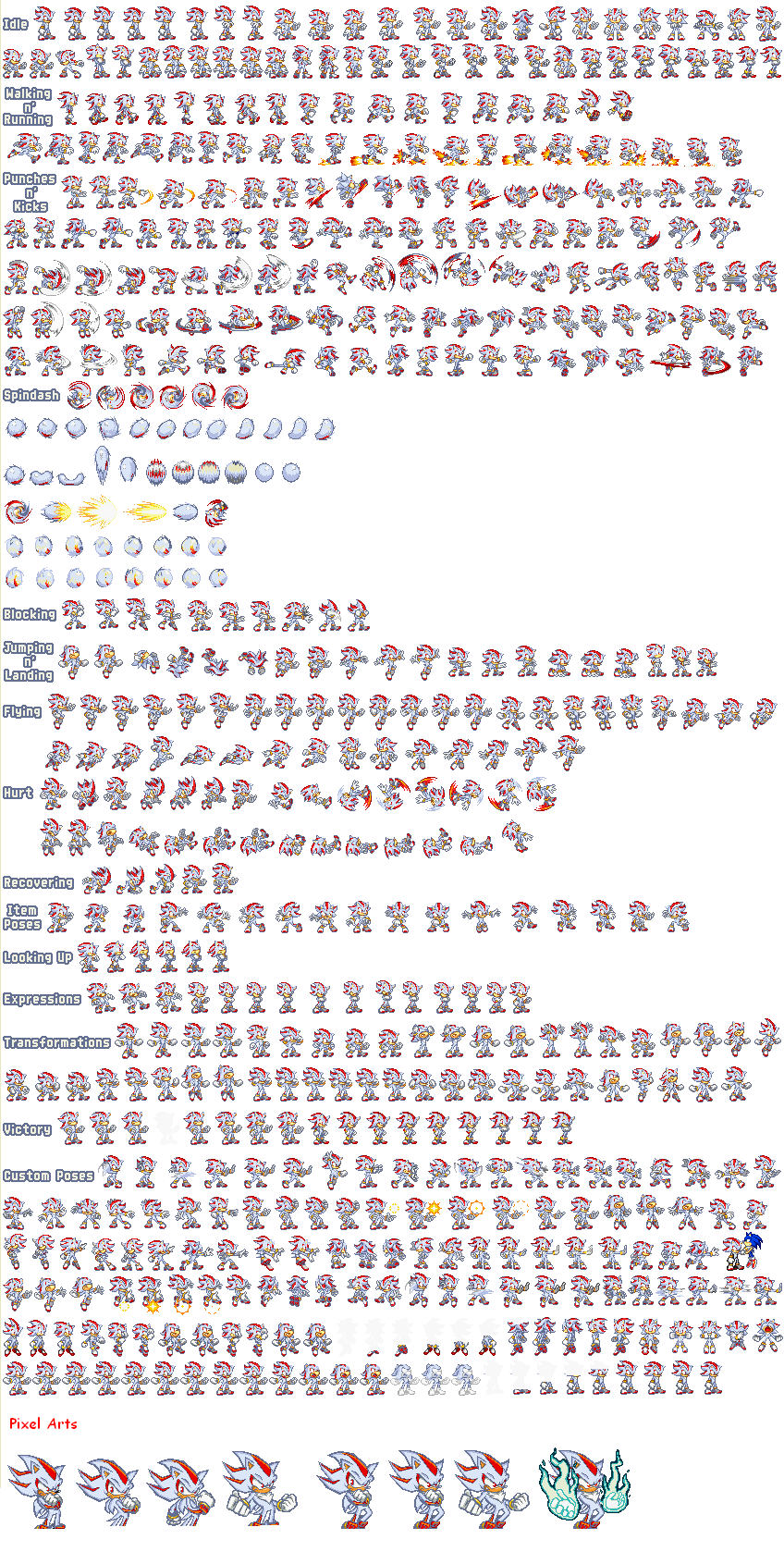 Hyper shadow sprites by Brusks on DeviantArt