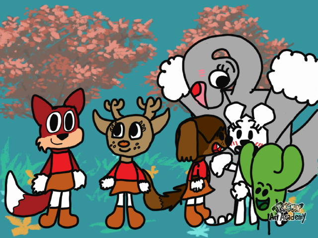 Simon and Gevaudan with cheerleaders - TAWOG by toadeu on DeviantArt