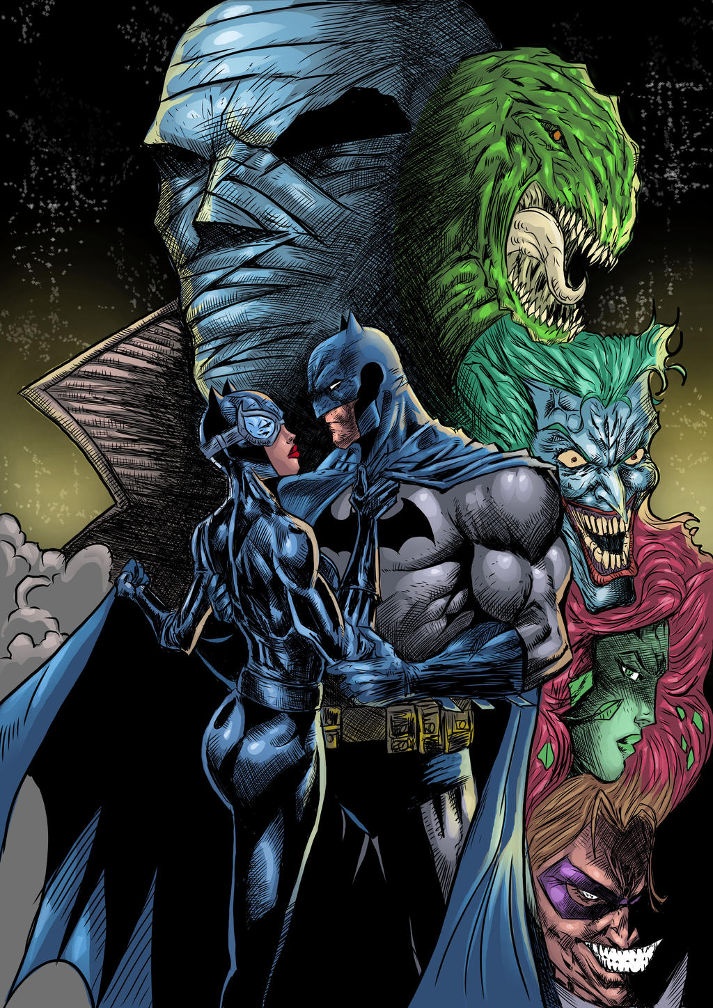 Batman Hush Cover after jim lee by dushans on DeviantArt