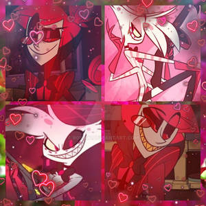 Gift Collage-Alastor X Angel Dust