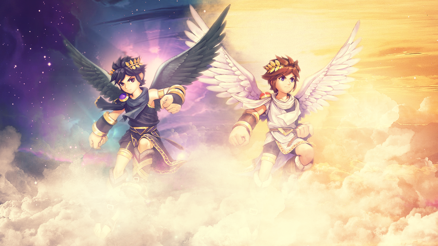 Kid Icarus Dark Pit and Pit Wallpaper