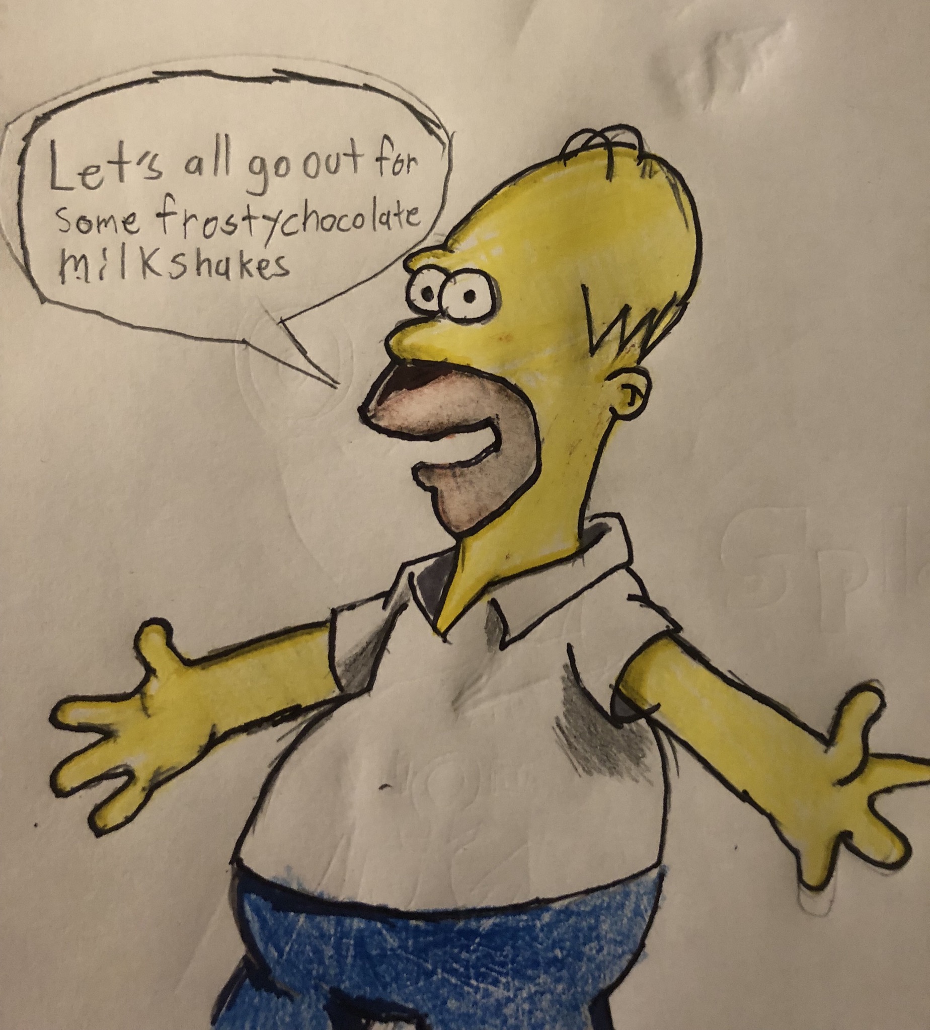 Humoer Simpson Ascii Past Homer Simpson Colored after Sketched by Octopool24 on DeviantArt