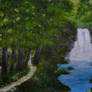 Acrylics Practice Waterfall