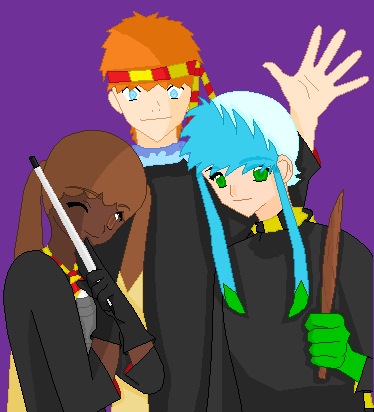 Jiachra, Tai and Bunny as humans