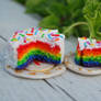 Rainbow cake charms