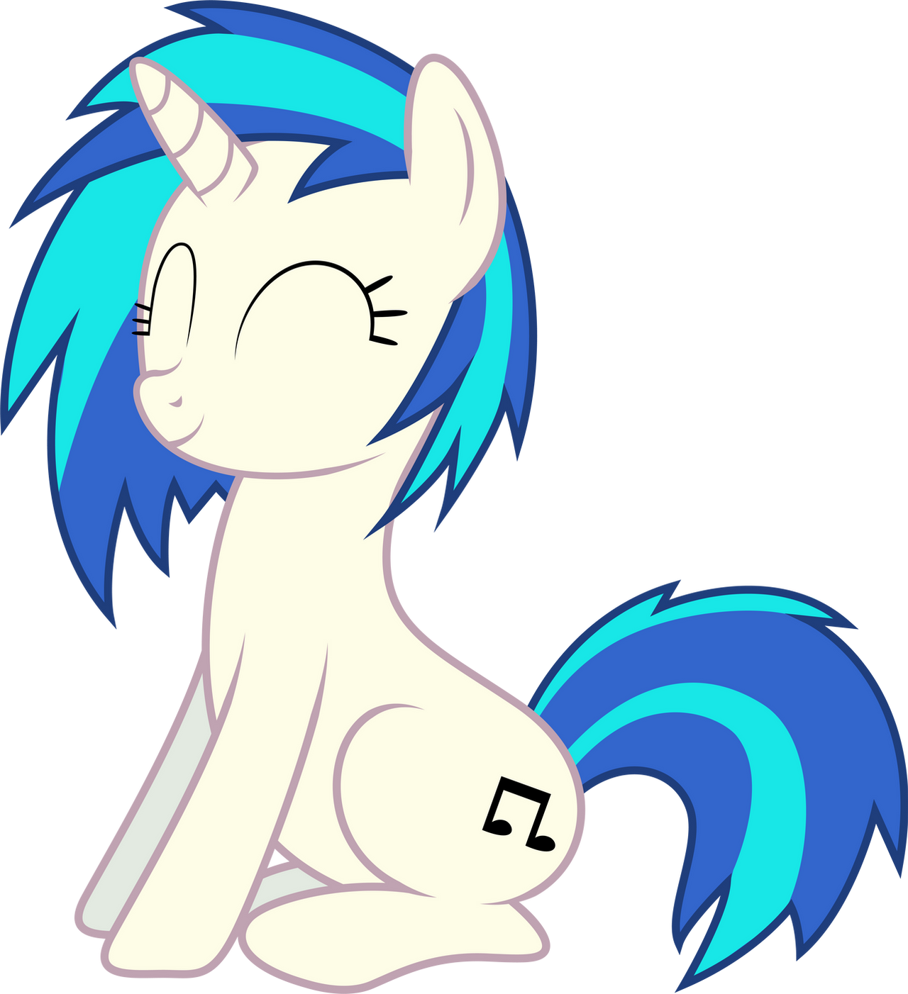 Vinyl Scratch sitting by LazyPixel